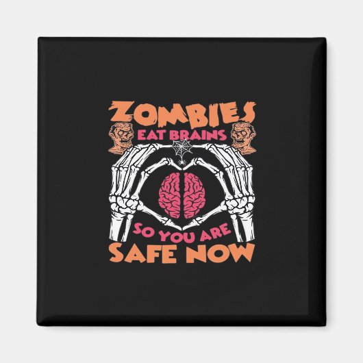 Zombies essen Brains Classic Magnet (Vorne)