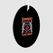 Zombies essen Brains Classic Ornament (Vorderseite)