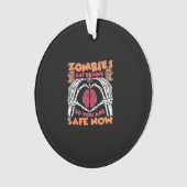 Zombies essen Brains Classic Ornament (Vorderseite)