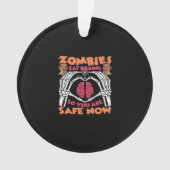 Zombies essen Brains Classic Ornament (Vorderseite)