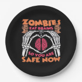 Zombies essen Brains Classic Pappteller (Vorderseite)