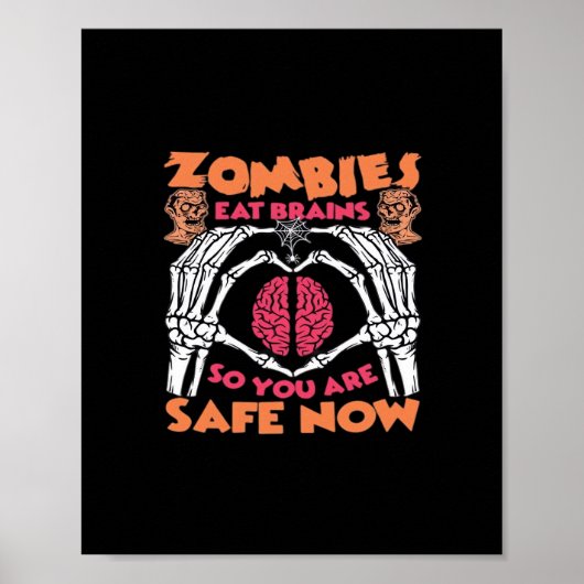 Zombies essen Brains Classic Poster (Vorne)