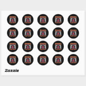 Zombies essen Brains Classic Runder Aufkleber (Blatt)