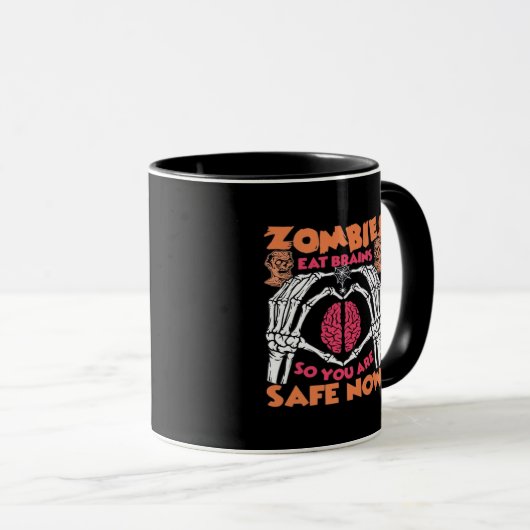 Zombies essen Brains Classic Tasse (VorderseiteRechts)