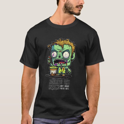 Zombies essen Brains T - Shirt (Vorderseite)