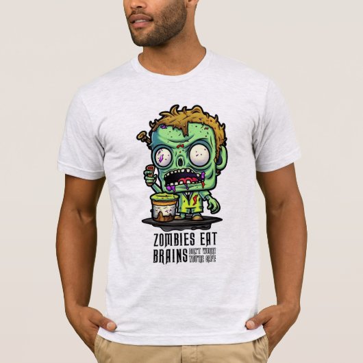 Zombies essen Brains T - Shirt (Vorderseite)