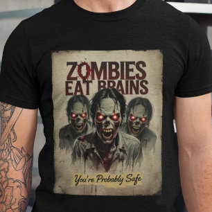 Zombies essen Brains Vintag T-Shirt Spaß Halloween