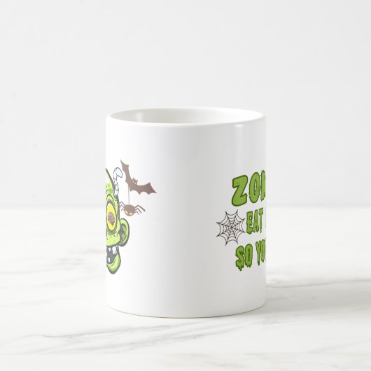Zombies essen Gehirne, also sind Sie sichere klass Kaffeetasse (Mittel)