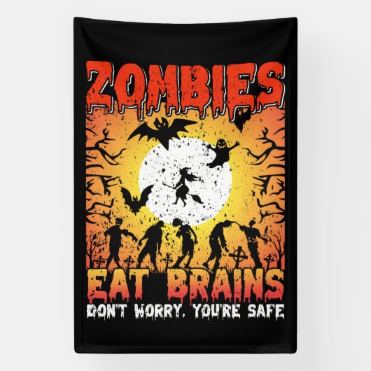 Zombies essen Gehirne Banner (Vertikal)