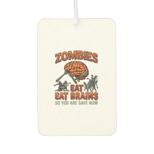 Zombies essen Gehirne Halloween Gehirn Gabel Messe Autolufterfrischer