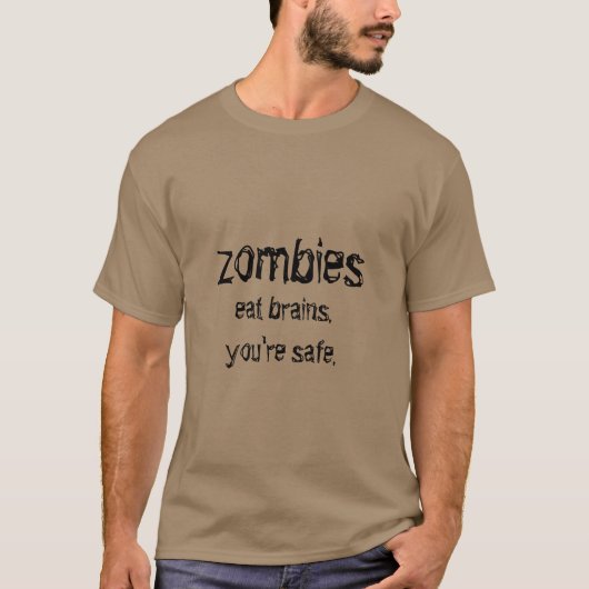 Zombies essen Gehirne T-Shirt (Vorderseite)