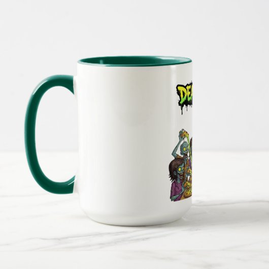 Zombies essen Pizza Tasse (Links)