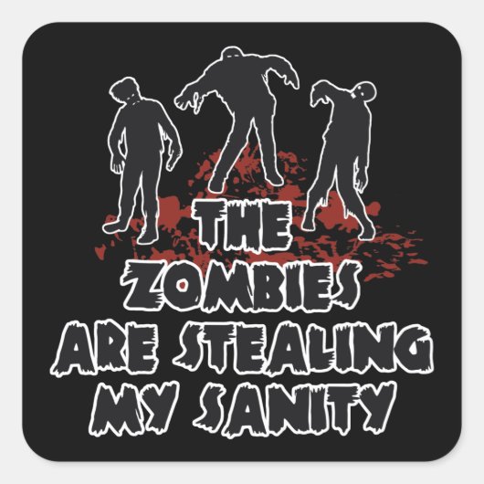 Zombies-Farbaufkleber Quadratischer Aufkleber (Vorderseite)