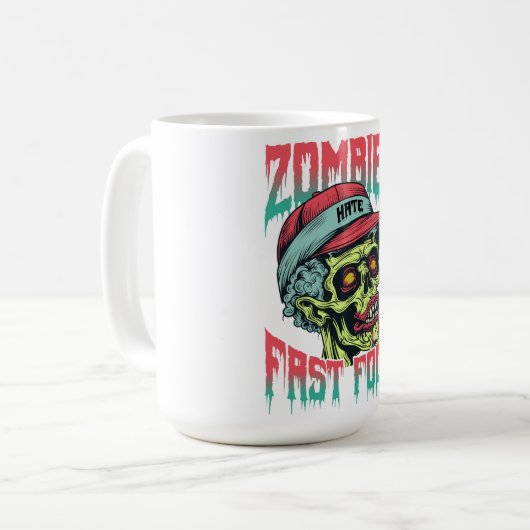 Zombies Fast Food Mug | Funny Horror Coffee Cup Kaffeetasse (Vorderseite Links)