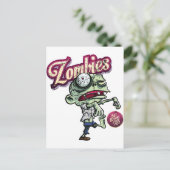 Zombies fressen Gehirne Postkarte (Stehend Vorderseite)