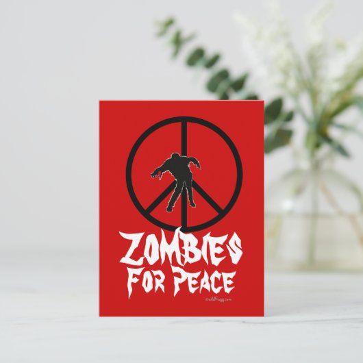 Zombies für die Friedenspostkarte Postkarte (Stehend Vorderseite)