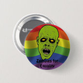 Zombies für Gleichheitsknopf Button (Vorne & Hinten)