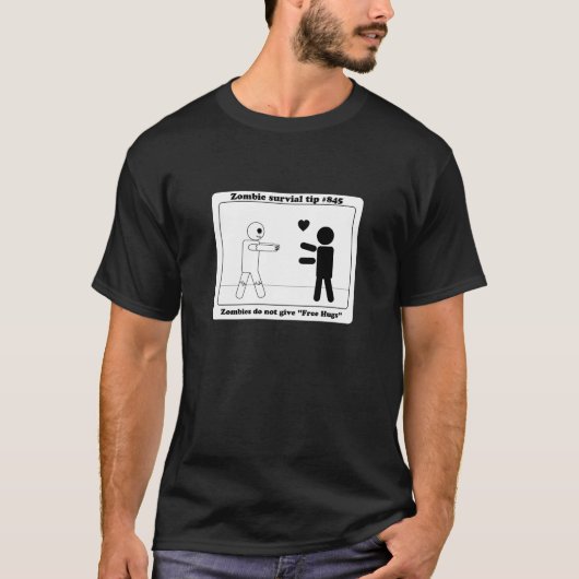 Zombies geben nicht freie Umarmungen T-Shirt (Vorderseite)