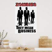 Zombies gemeines Geschäft Poster (Küche)