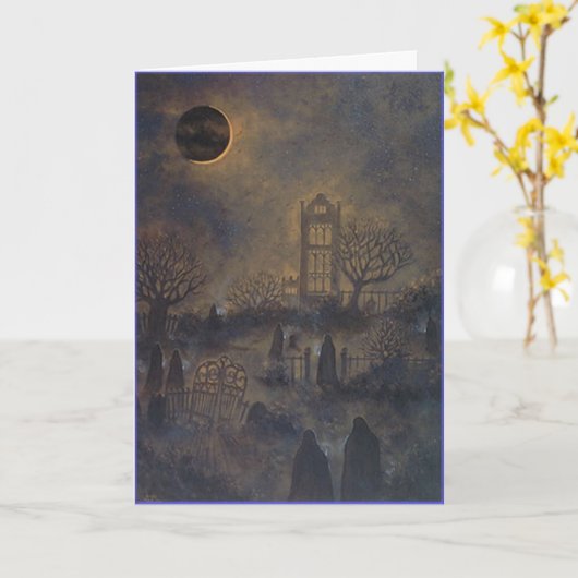 Zombies Halloween Card Karte (Gelbe Blume)