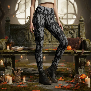 Zombies Halloween Grau auf Schwarz ID1297 Leggings