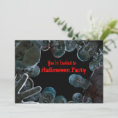 Zombies Halloween-Party Einladung (Stehend Vorderseite)