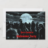 Zombies Halloween-Party Einladung (Vorderseite)