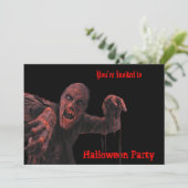 Zombies Halloween-Party Einladung (Stehend Vorderseite)