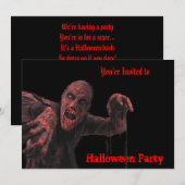 Zombies Halloween-Party Einladung (Vorne/Hinten)