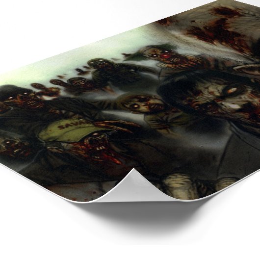Zombies Halloween Wall Poster (Ecke)