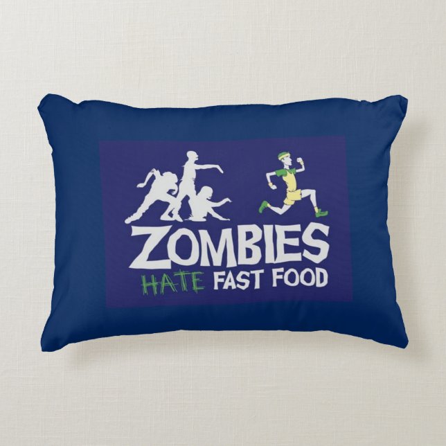 Zombies hassen Fast Food Dekokissen (Vorderseite)