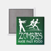 Zombies hassen Fast Food Magnet (Vorderseite/Rückseite)