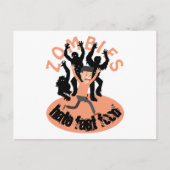 Zombies hassen Fast Food Postkarte (Vorderseite)