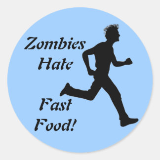 Zombies hassen Fast Food Sticker