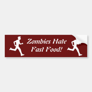 Zombies hassen Schnellimbiß! Autoaufkleber