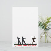 Zombies hassen Schnellimbiß Briefpapier (Stehend Vorderseite)