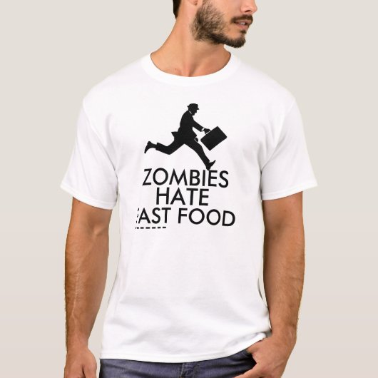 Zombies hassen Schnellimbiß T-Shirt (Vorderseite)