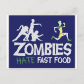 Zombies HATE Fast Food Postkarte (Vorderseite)