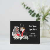 Zombies Hochzeitszubehör für Brautbäume anpassen Einladung (Stehend Vorderseite)