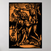 Zombies im Halloween Jack-o'-Lantern Pumpkin Poster (Vorne)