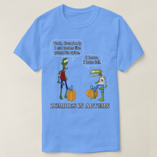 Zombies im Herbst Spooky Zombie Pumpkin Gewürzmeme T-Shirt (Design vorne)