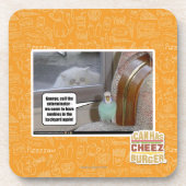 Zombies im Hinterhof Getränkeuntersetzer (Vorderseite)