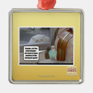 Zombies im Hinterhof Ornament Aus Metall