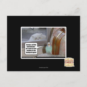 Zombies im Hinterhof Postkarte