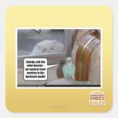 Zombies im Hinterhof Quadratischer Aufkleber (Vorderseite)