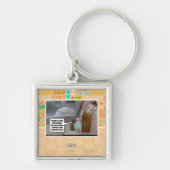 Zombies im Hinterhof Schlüsselanhänger (Vorne)