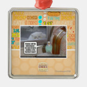 Zombies im Hinterhof Silbernes Ornament (Vorne)