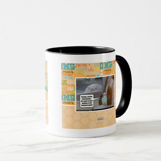 Zombies im Hinterhof Tasse (VorderseiteRechts)