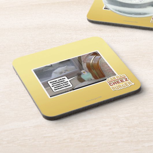 Zombies im Hinterhof Untersetzer (Linke Seite)