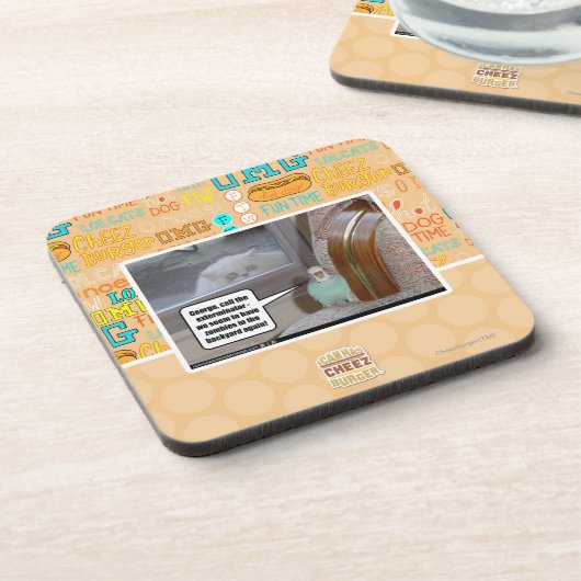 Zombies im Hinterhof Untersetzer (Linke Seite)